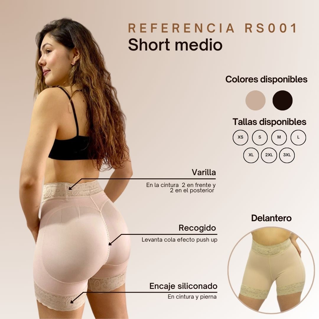 Short medio Negro REF RSN 001