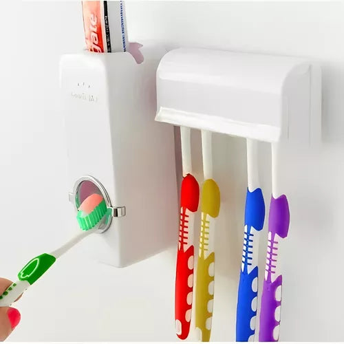 Dispensador De Pasta Dental Con Porta Cepillos