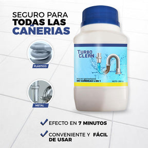 destapador de cañerias 4 en 1 - TurboClean©